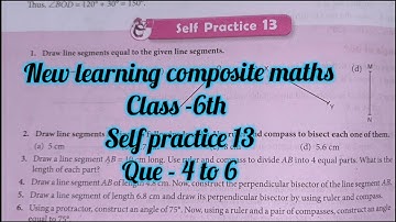 new learning composite maths class 6 self practice 13 | schand maths class 6 ex-13 | construction