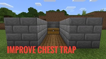 How to make an improve chest trap |Easy| Minecraft Bedrock Edition