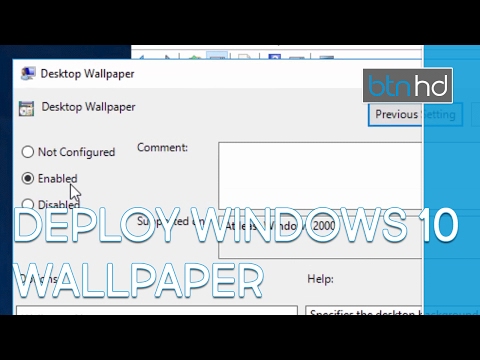 Deploy Windows 10 Desktop Wallpaper With Gpo Youtube