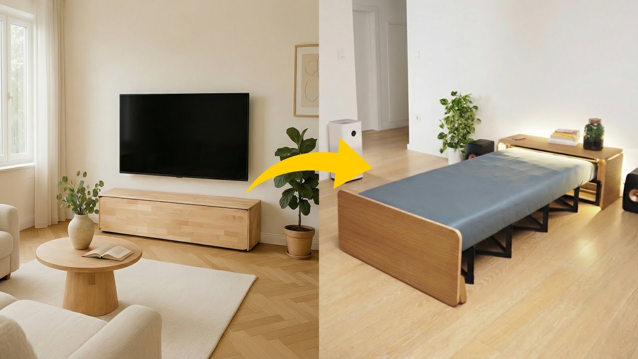 This Cabinet Turns Into a Full Size Bed