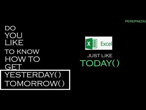 Excel VBA   TOMARROW & YESTERDAY Function