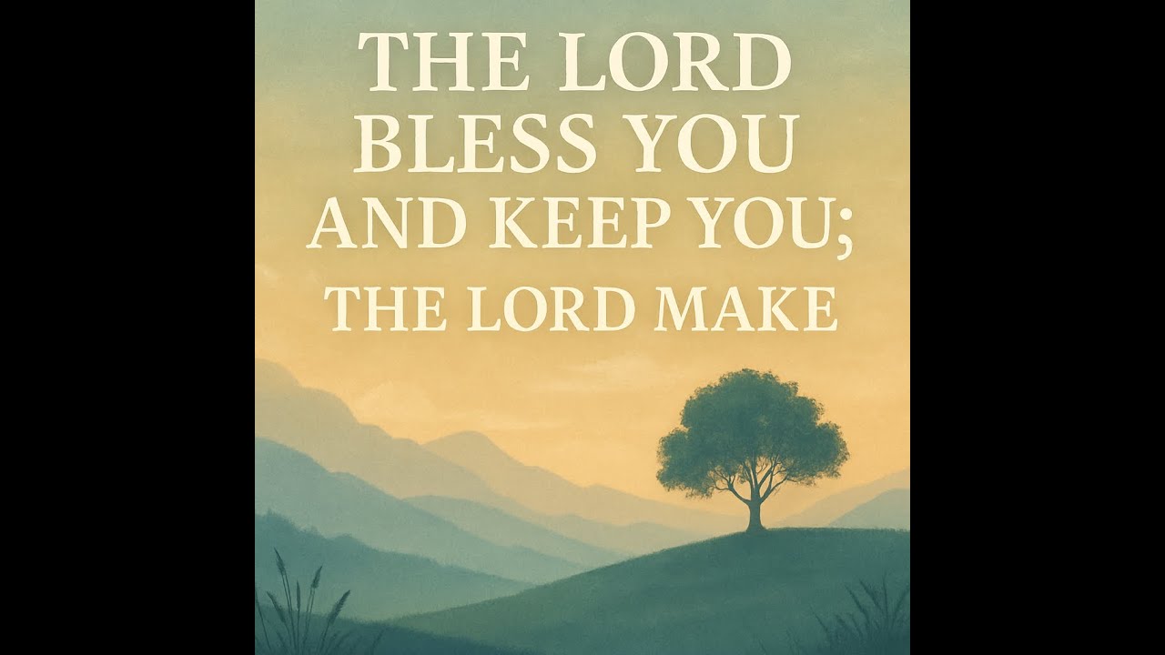 The Lord bless you and keep you; the Lord make - for sleep