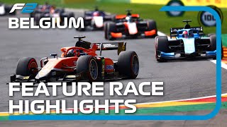 F2 Feature Race Highlights | 2022 Belgian Grand Prix