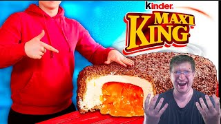 МЫ ПРИГОТОВИЛИ ОГРОМНЫЙ Kinder Maxi King ВЕСОМ В 70 КИЛОГРАММ РЕАКЦИЯ