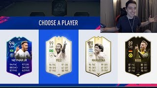 DRAFT LEGENDAR CU PELE 99 SI MARADONA 98 ICON MOMENTS !!! FIFA 19 ROMANIA !!!