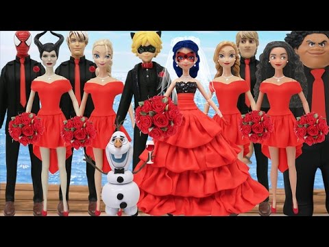 Play Doh Spiderman Ladybug Cat Noir Moana Maui Elsa Jack Frost Anna Olaf Maleficent FROZEN (2) games people play