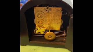 Andrew demonstrates a Westminster chime mantel clock, winding and set up.