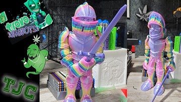 Flexi Knight rainbow Time-lapse ( TheJordansCompany ) #3dprinting