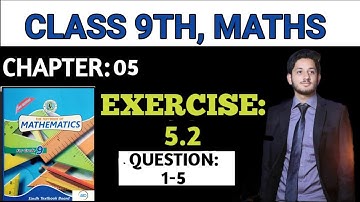 Exercise 5.2 Question 1 (i - v) Class 9/10 Sindh Board || Ex 5.2 Class IX/X | the educational hub.