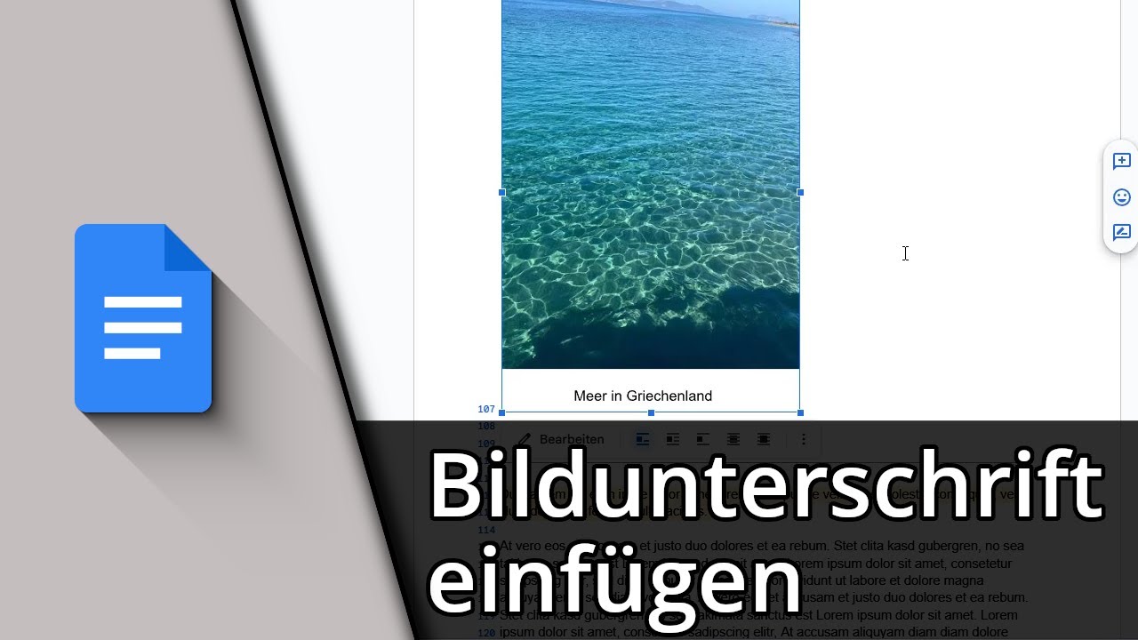 Google Docs Bildunterschrift einfügen ✅ Tutorial