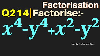Factorise X^4-Y^4 | Popnable