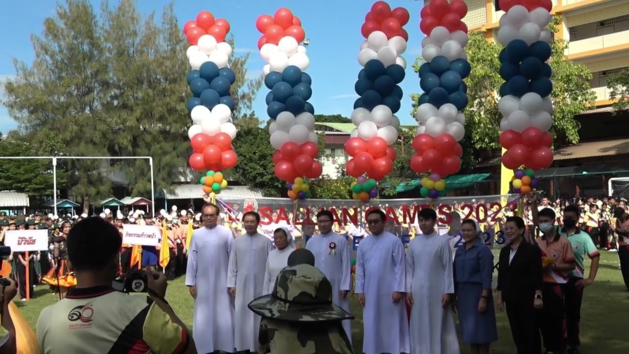 พิธีเปิดกีฬาสี กิจกรรมกีฬาสี โรงเรียนลาซาล