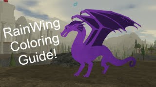 RainWing Coloring Guide for Roblox Wings of Fire | Color Options for Your RainWings