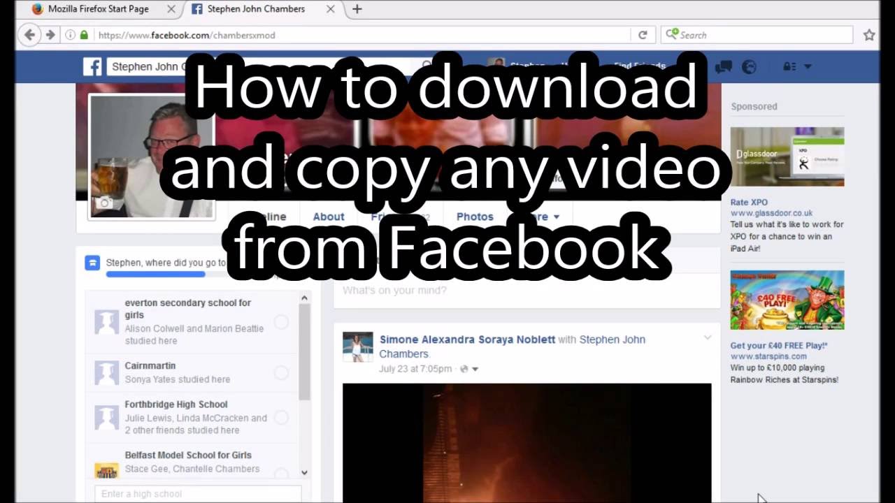 download facebook video to youtube