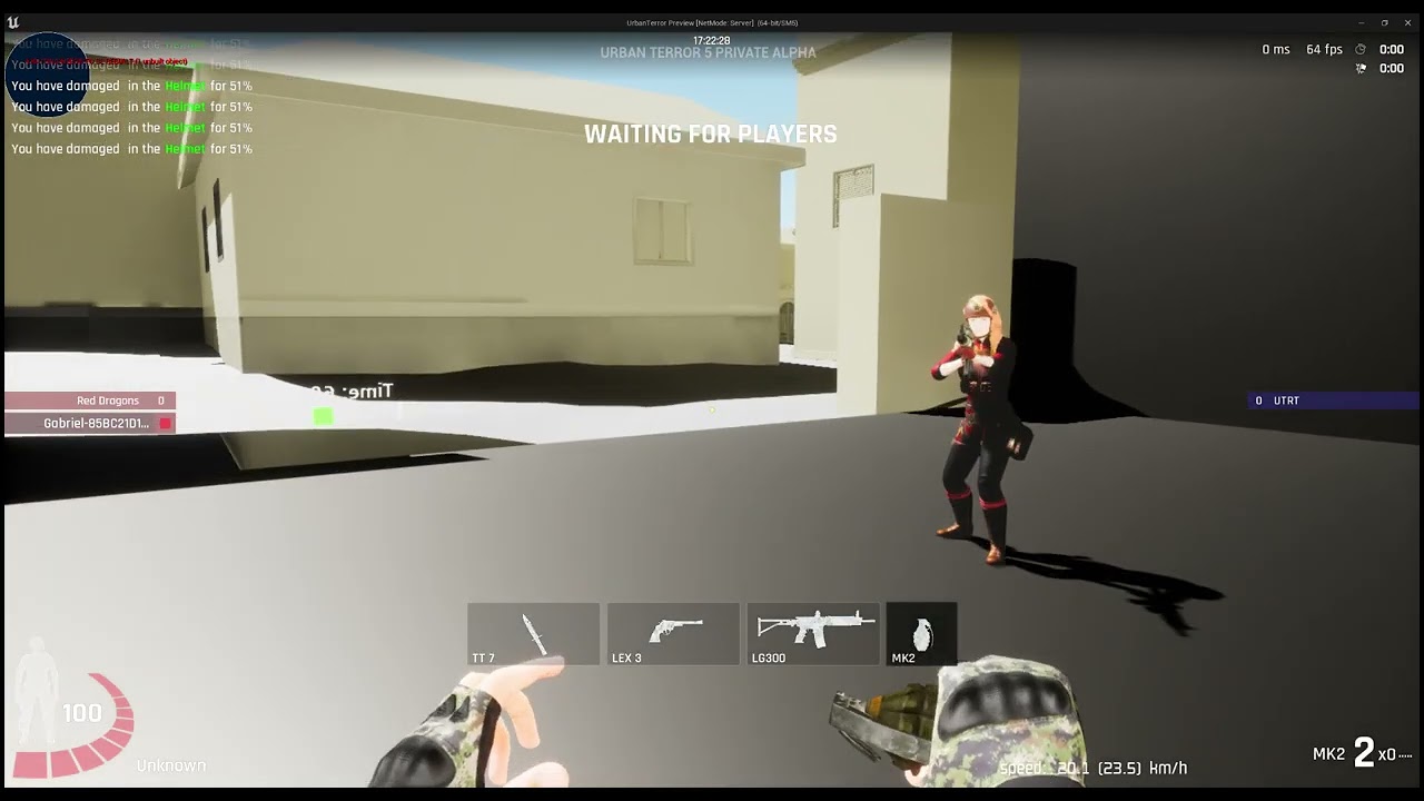 Urban Terror 5 WIP: Aim training map