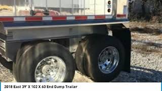 2018 East 39' X 102 X 60 WH4961RJ438 2018 East 26 X 96 X 60 Frame Genesis Dump Trailer For Sale