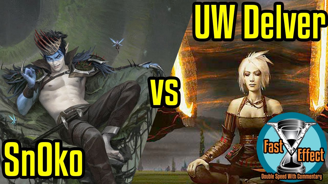 SnOko vs UW Delver | Legacy Magic: the Gathering w/Commentary | Fast Effect