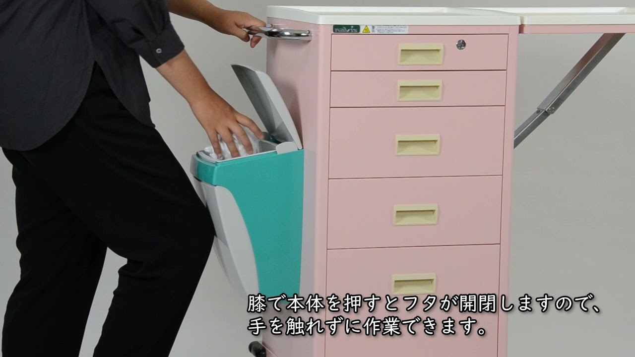 8-8506-04 カラフルミニカート(ダストボックス付) レッド 703×554×955