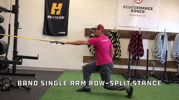 Band Single Arm Row-Split Stance