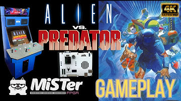 Alien vs. Predator 1994 Arcade Longplay on Mister FPGA MisterCade 4K Capcom CPS2