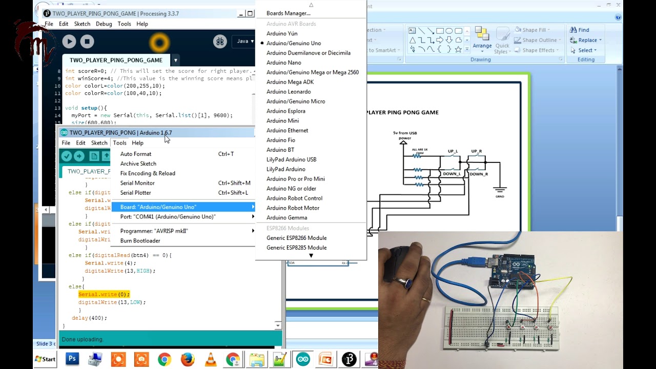 Building Ping Pong Game on Arduino UNO