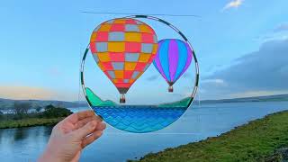 Hot air Balloons Resin Art. #resinart #epoxyresin #resincrafts #stainedglass