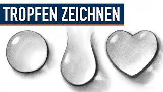 TROPFEN ZEICHNEN: Lerne Wassertropfen 💧 in verschiedenen Formen zu zeichnen