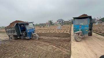 Dàn Công nông một khối chở cát đá cực mạnh máy nổ 24 ngựa | ô tô , máy xúc múc cát | great truck