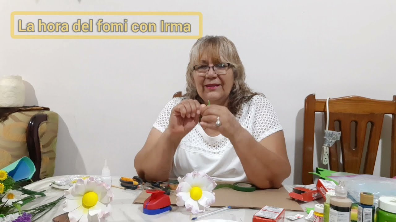 Margaritas de Goma Eva (SIN MOLDE) 💜🤍