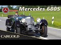 Mercedes 680s tourenwagen 1927 testfahrt mit einem elefanten feinste deutsche ingenieurskunst