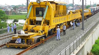Amazing !! Monster Vehicles on High Speed ​​Railway Construction, HIGH SPEED TRAIN INDONESIA