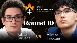 Round 10 | Fabiano Caruana vs Alireza Firouzja | FIDE Candidates 2024