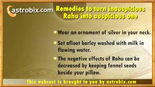 When rahu is unlucky in your horoscope it manifests itself through
various problems and afflictions life. this video we learn about the
t...