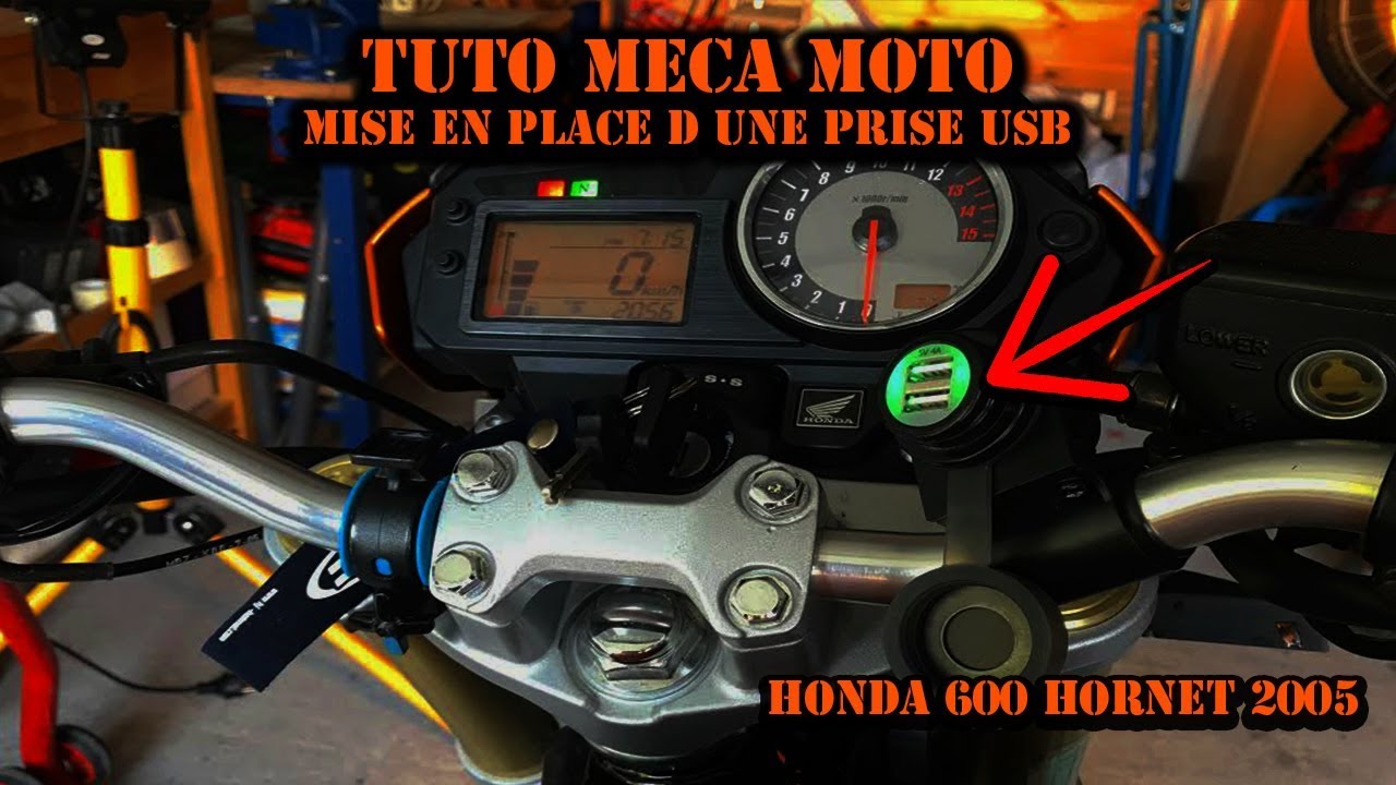 Tuto Méca Moto Hornet MISE EN PLACE D UNE PRISE USB 