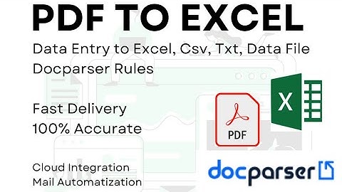 Convert PDF to Excel, Docparser
