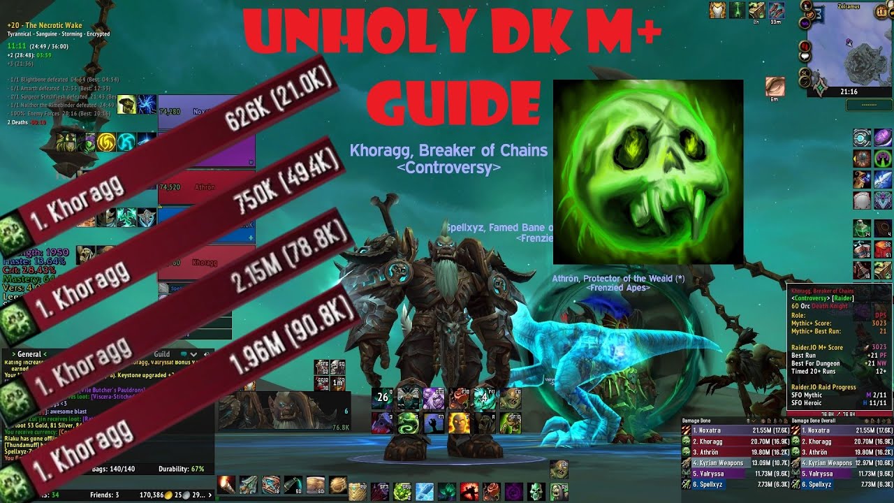 Mythic+ Guide Unholy DK || 9.2.5 + S4 World of Warcraft