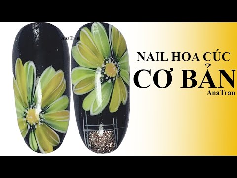 Vẽ Móng Hoa Cúc Bằng Cọ Tròn Hoa Cúc Rất Nhanh