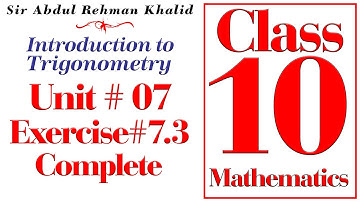 Exercise 7.3 Class 10th | Complete@educationuptoclass12