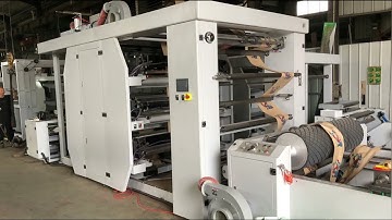 High-speed Flexo Printing Machine With 6 Colors and Winding With Slitting Function