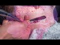 ASMR shave | бритье | горячее полотенце | пар