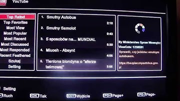 Skybox F5 Youtube Wifi lista programów menu  Tuner Satelitarny