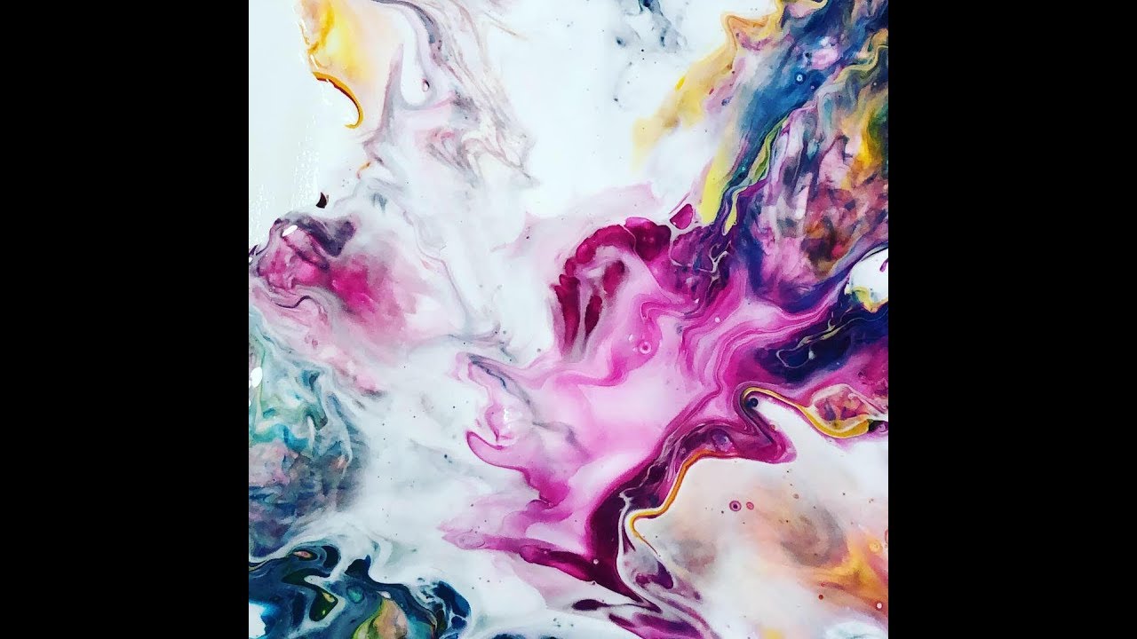 Fluid Painting Acrylic Pour with a Blow Dryer YouTube