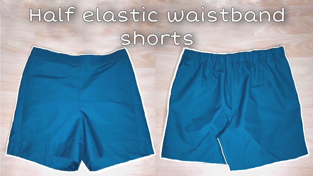 How to cut and sew shorts pants with elastic waist band, beginner friendly