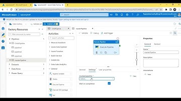 Execute pipeline activity in Azure Data Factory