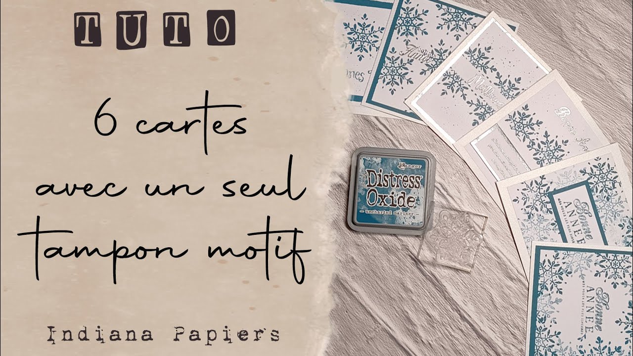 Tuto 6 cartes avec 1 tampon motif : idéal pour débutant