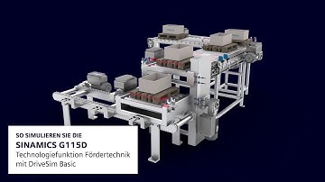So simulieren Sie die SINAMICS G115D Technologiefunktion Fördertechnik mit DriveSim Basic
