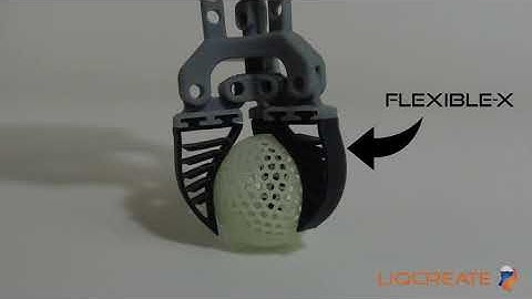 Flexible resin 3D-printed parts for soft touch applications, soft grips and factory tools