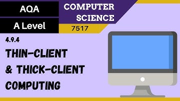 163. AQA A Level (7517) SLR22 - 4.9.4 Thin-client and thick-client computing