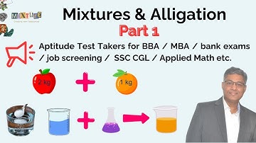 Mixtures & Alligation - Part 1