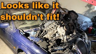Now That Was a Difficult Engine to Install! - S-Type V8 engine installation